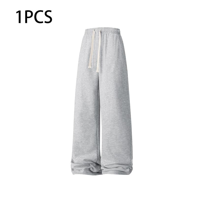 Men’S Loose Wide-Leg Drawstring Joggers—Street-Casual Loungewear with a Comfortable Fit and Jogger Cuffs; Casual High-Waisted Drawstring Joggers Suitable for All Seasons, Ideal for Men in Their 20S, Thanksgiving Parties, and Everyday Wear.