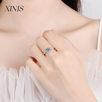 XINJS Fashionable Ladies' Small Candy Adjustable Ring Wedding Engagement Anniversary Birthday Gift Exquisite Packaging Jewelry