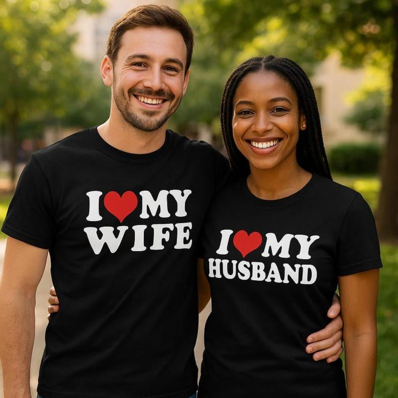 I Love My Wife Shirt, I Love My Husband Shirt, Anniversary Gift, Married Couples, Relationship Tee, Husband Gift, Wife Gift, Valentines Gift
