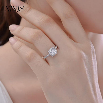 XINJS Fashionable Ladies' Small Candy Adjustable Ring Wedding Engagement Anniversary Birthday Gift Exquisite Packaging Jewelry