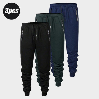 Men'S Spring & Autumn Lightweight Jogger Knit Pants Comfortable Casual Style Elastic Waistband Fashionable Zipper Pockets Letter Print Drawstring Zipper Design Perfect for Everyday Wear Modern Athletic Apparel Stretch Material Sweatpants