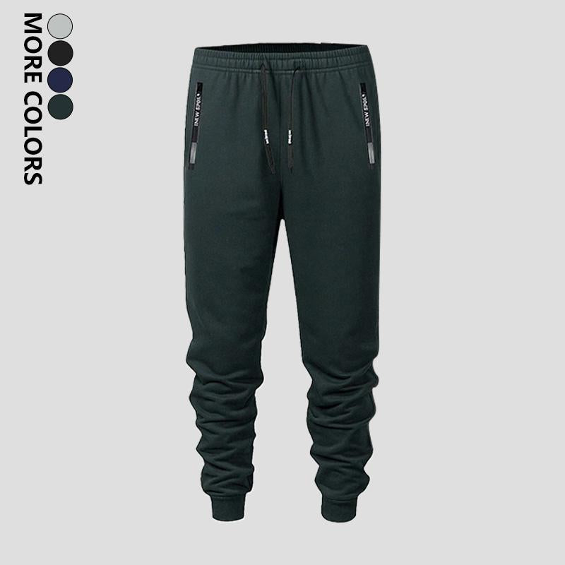 Men'S Spring & Autumn Lightweight Jogger Knit Pants Comfortable Casual Style Elastic Waistband Fashionable Zipper Pockets Letter Print Drawstring Zipper Design Perfect for Everyday Wear Modern Athletic Apparel Stretch Material Sweatpants
